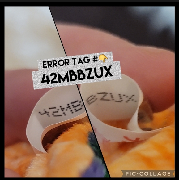 TY Beanie Babies Plush Turtle "Peekaboo"  ERROR Tag #42MBBZUX Size 7" NWT - Picture 10 of 11